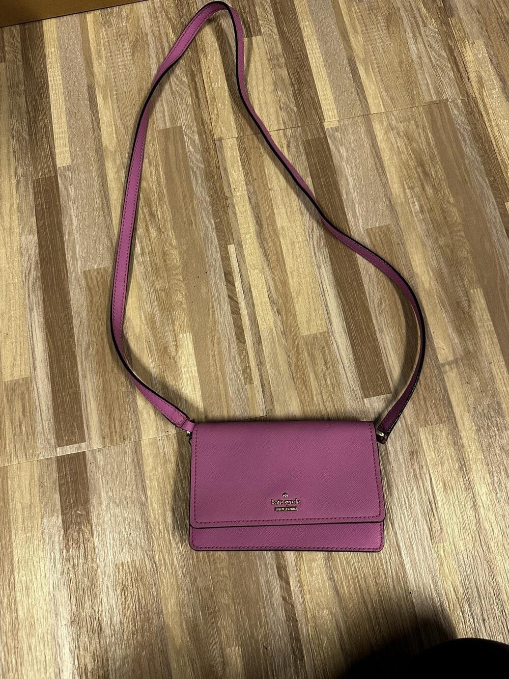Kate Spade Womens Pink Leather Crossbody